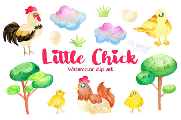 Bringing Spring to Life with Watercolor Little Chick Clip Art