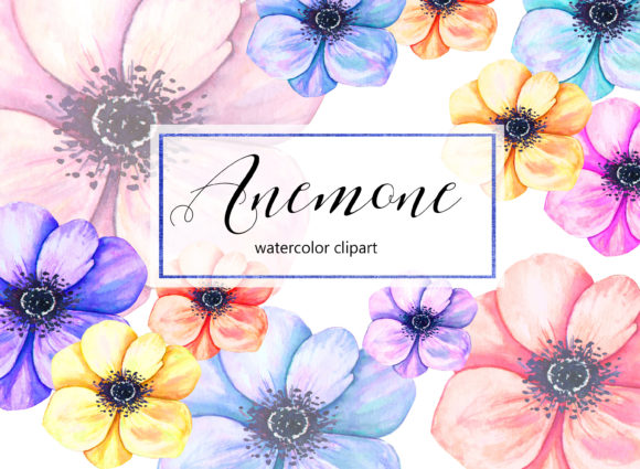 Elevate Your Creative Projects with Stunning Anemone Watercolor Clipart