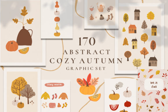 Embrace the Warmth: AUTUMN Cozy Fall Season Graphic Set