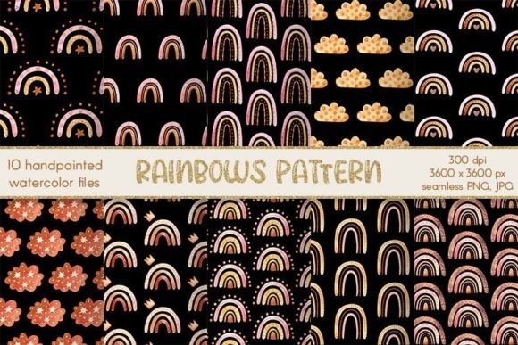 Evaluating Black Boho Rainbows Digital Paper for Modern Creative Projects