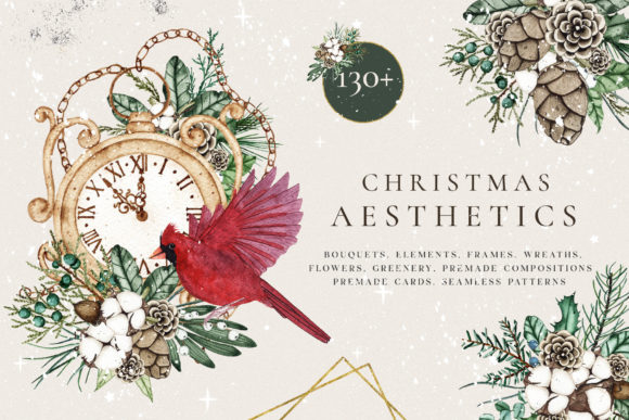 Evaluating the Watercolor Christmas Aesthetics Set for Holiday Design Projects