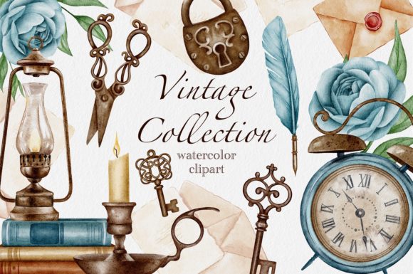 Strategic Branding with Watercolor Vintage Clipart: A Guide to Intentional Design